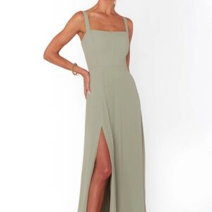 Elegant Olive Green Maxi Dress